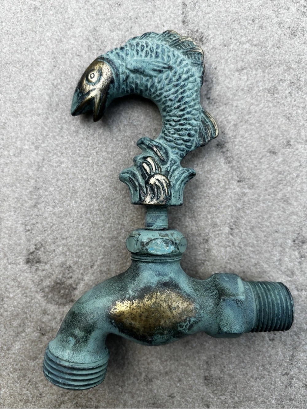 New brass trout fish garden spigot Decorative Fish Handle Outdoor Faucet Tap
